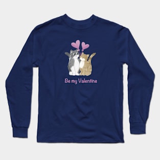 Be my valentine cats in love Long Sleeve T-Shirt